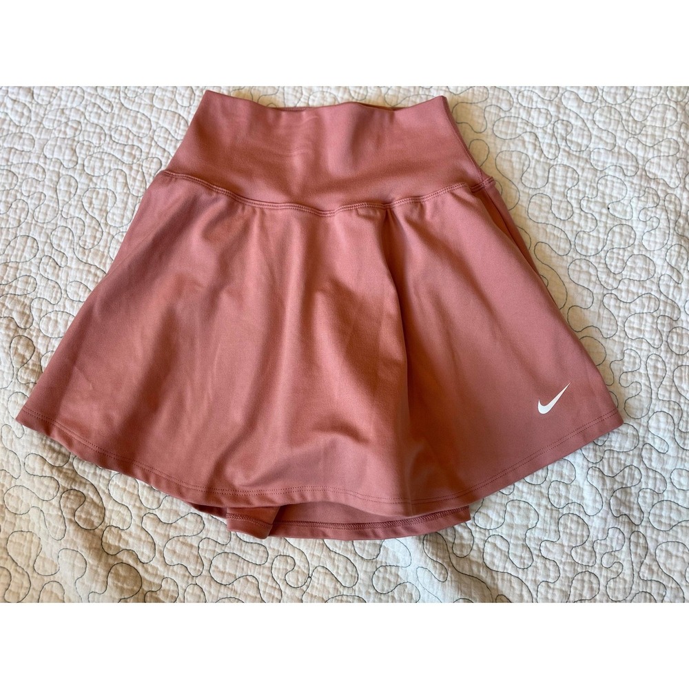 Nike One Dri-FIT Women Rose Pink High Waisted Tennis Skort XS Replacement Tag